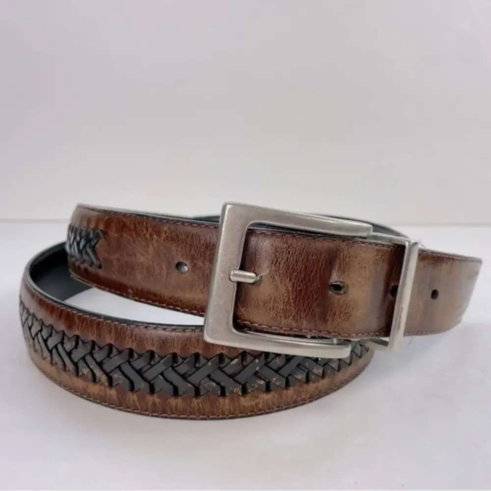 Columbia Men’s Leather Belt‎ Braided Woven Size 40